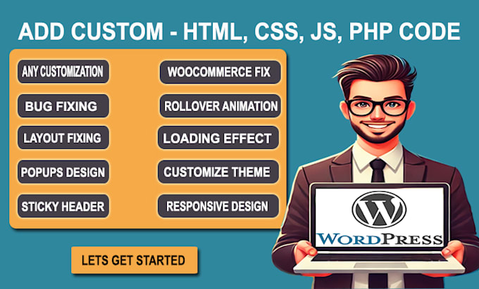 Gig Preview - Fix bug, write custom code, HTML, CSS and js in wordpress and woocommerce