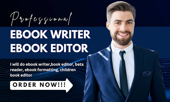 Gig Preview - Be ebook writer,book editor, beta reader, ebook formatting, children book editor