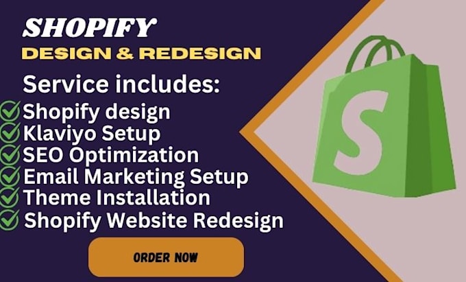 Gig Preview - Shopify website redesign shopify website design shopify dropshipping store SEO