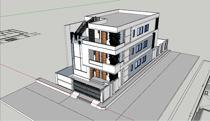 Gig Preview - Realistic sketchup 3d modeling for architectural and interior designs