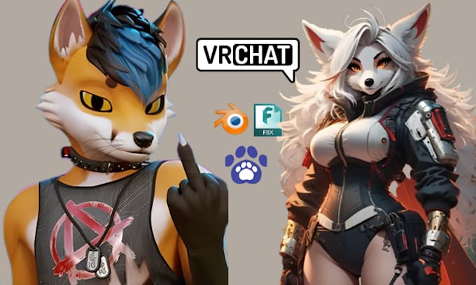 Gig Preview - Make vrchat avatar 3d vtuber model vrchat avatars vrc character from scratch