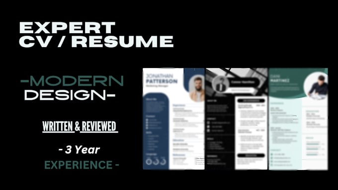 Gig Preview - Write expert ats resume, CV, cover letter and edit cv design