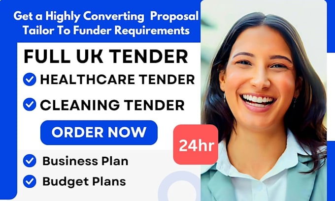 Gig Preview - Prepare winning UK bid tender, healthcare, janitorial cleaning proposal tender