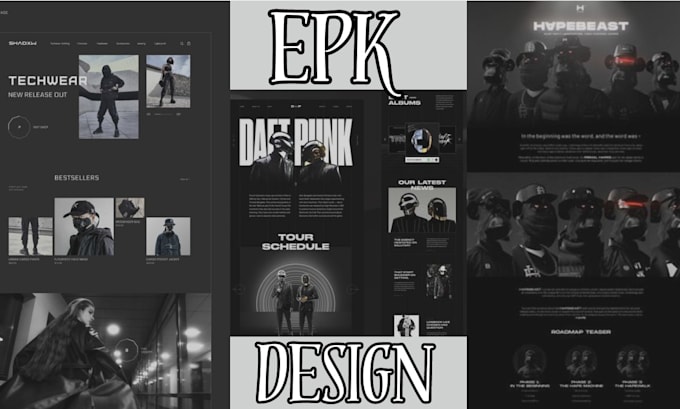 Gig Preview - Design electronic press kit one sheet artist speaker media presskit epk in 24hrs