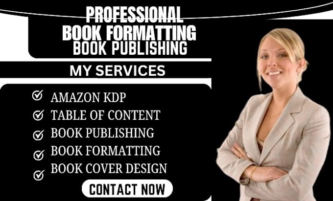 Gig Preview - Kdp formatting kindle publishing book cover book promotion proofreading