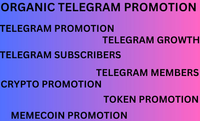 Gig Preview - Extend crypto telegram promotion crypto telegram marketing telegram subscribers