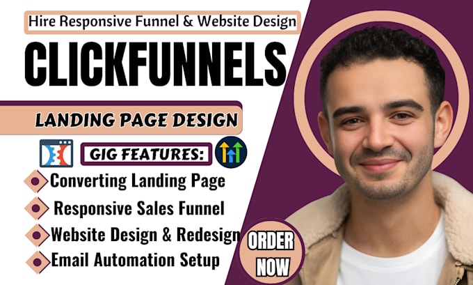 Gig Preview - Create clickfunnels landing page, gohighlevel, or systeme io website design