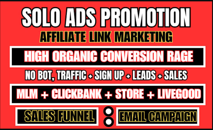 Gig Preview - Superfast MLM promotion, MLM leads, MLM traffic, network marketing, affiliate