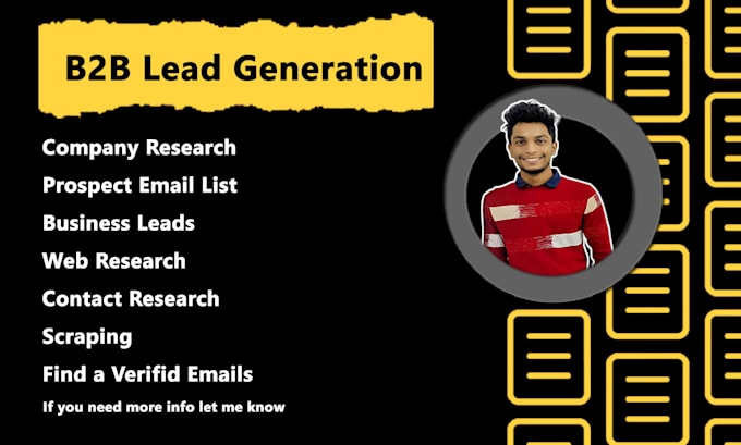 Bestseller - do b2b lead generation for targeted b2b sales and prospects email list building