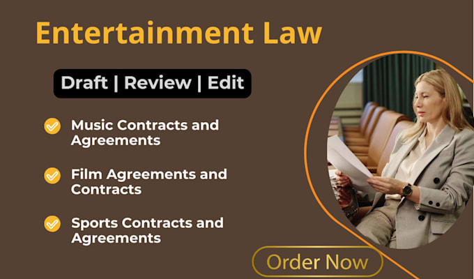 Gig Preview - Draft or review music, film, and entertainment contracts and agreements