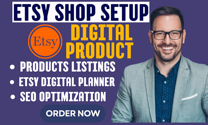 Gig Preview - Design etsy digital products etsy shop etsy digital planner etsy pod etsy SEO