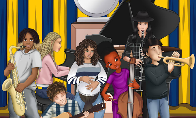 Gig Preview - Design children book illustration and cover children story illustration