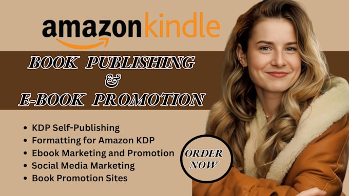 Gig Preview - Amazon kdp book publishing kindle self publishing ebook marketing promotion