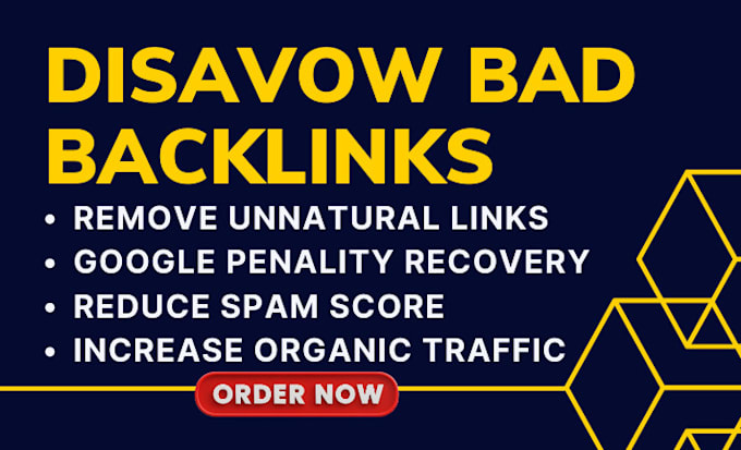 Gig Preview - Do toxic links disavow bad backlinks, recover google penalty