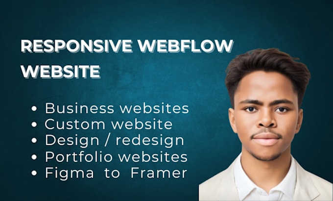 Gig Preview - Design or develop a stunning webflow website, figma to webflow, webflow expert