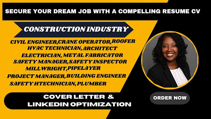 Gig Preview - Write construction resume, civil engineer, bim, heavy equipment operator CV