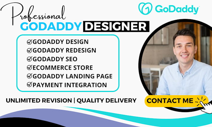 Gig Preview - Design godaddy website, godaddy website design and redesign godaddy, godaddy