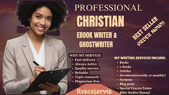 Gig Preview - Write the best christian ebook self help book ghostwriter ebook writer