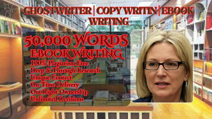 Gig Preview - Ghostwrite 30k fiction and nonfiction ebook, ghost book writer, short story