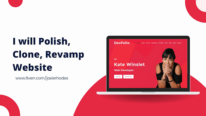 Gig Preview - Design, polish, clone, revamp your personal portfolio website or blog