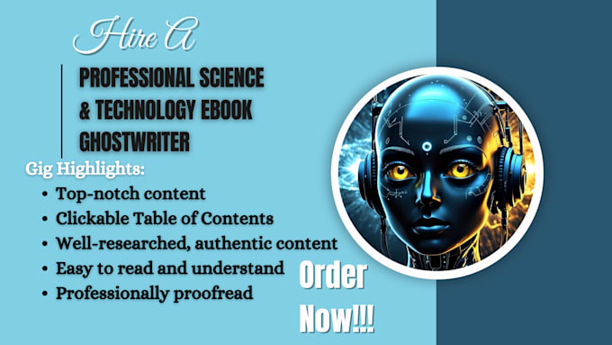 Gig Preview - Write unique content for your science and technology ebook