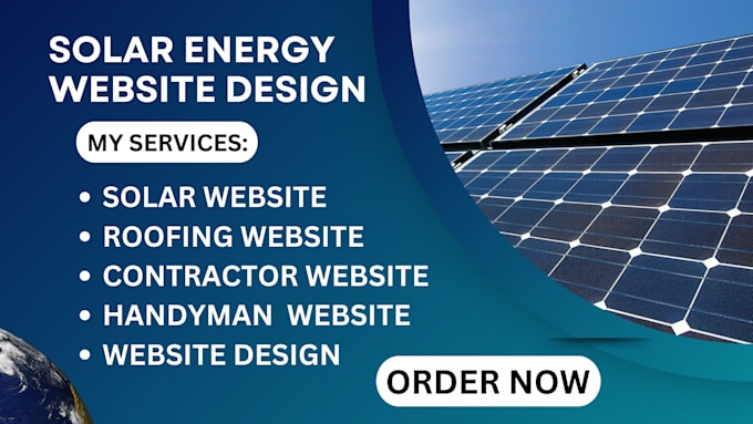 Gig Preview - Design solar landing page solar website solar leads solar solar energy