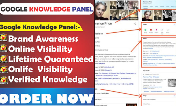 Gig Preview - Create approve verifield google knowledge panel,knowledge graph for any category