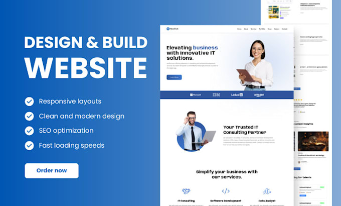 Gig Preview - Design and build professional wordpress website, design or redesign