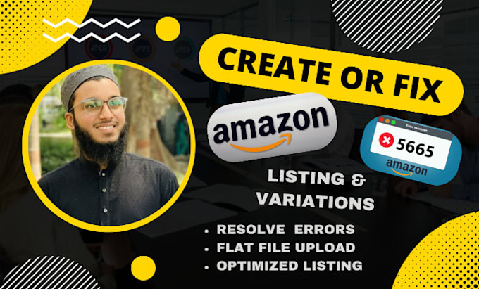 Gig Preview - Amazon product listing optimization flat file expert fix all listing errors