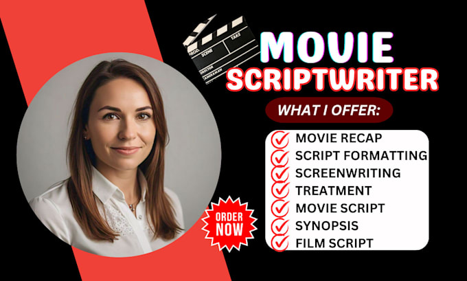 Gig Preview - Write your screenplay movie script screenwriting film script feature film