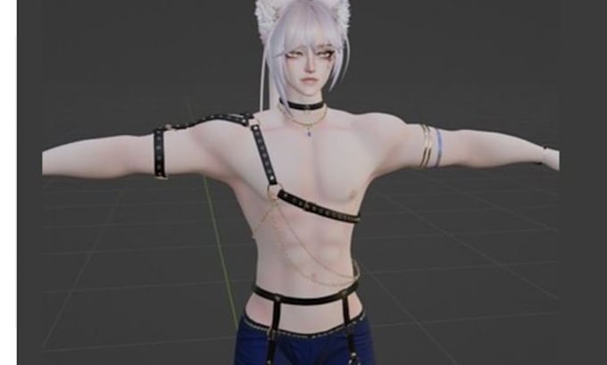 Gig Preview - Do vr character or vrc avatar for vtubing, anime 3d model, custom vrchat avatar