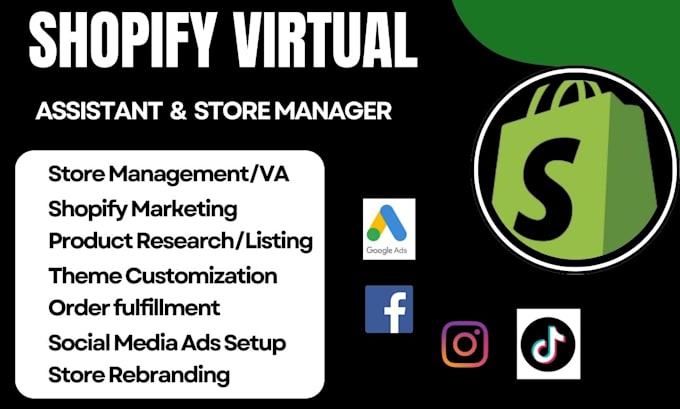 Gig Preview - Be your shopify virtual assistant, shopify store manager, dropshipping mentor