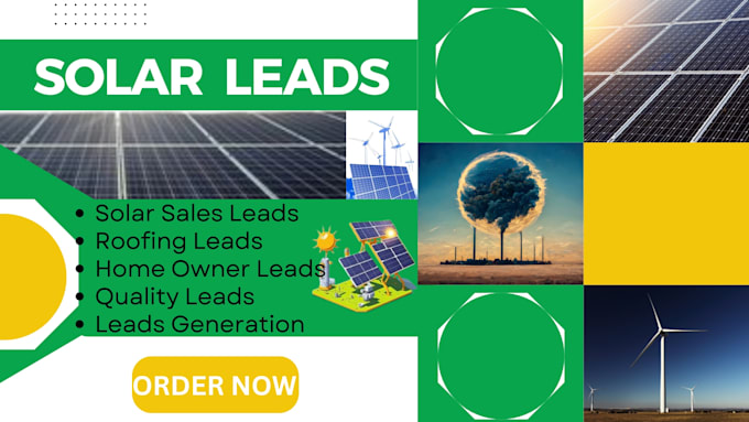 Gig Preview - Provide solar leads and other home owner sales leads