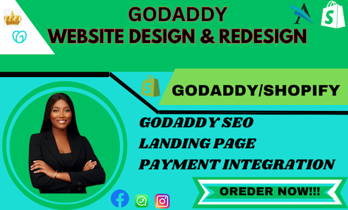 Gig Preview - Develop godaddy website design, godaddy website redesign godaddy website design