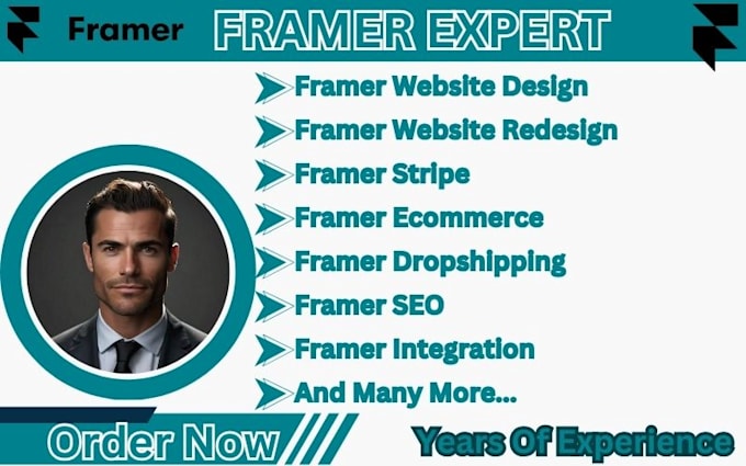 Gig Preview - Design framer website redesign framer seo framer ecommerce dropshipping store