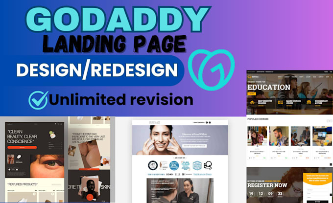 Gig Preview - Build profesional responsive godaddy landing page  or godaddy redesign