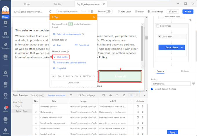 Gig Preview - Do web scraping by octoparse and data extraction