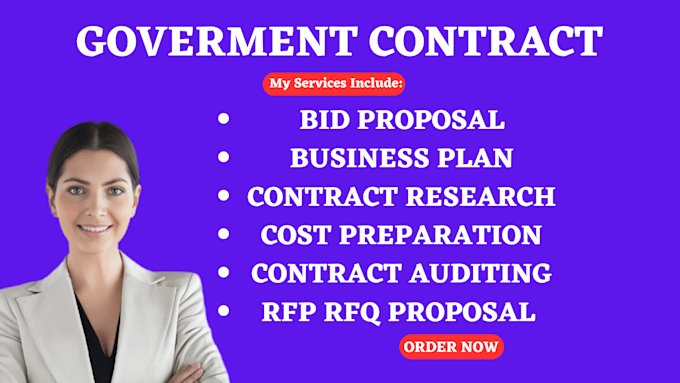 Gig Preview - Do government contract research winning bid proposal rfp rfq