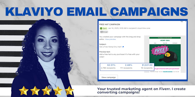 Gig Preview - Create a converting automated email campaign on klaviyo