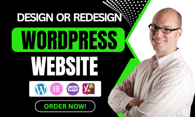 Gig Preview - Build wordpress website, update, edit, revamp wordpress design, redesign website