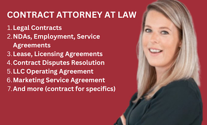 Gig Preview - Be your lawyer to write legal contract, agreements, nda