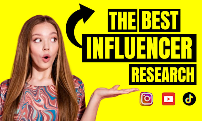 Gig Preview - Be your best influencer marketing research specialist