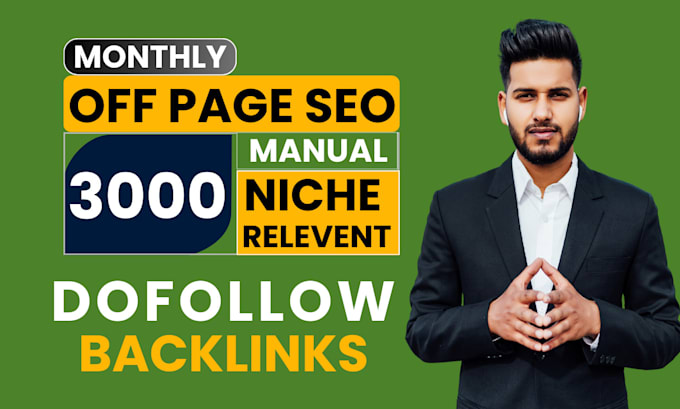 Gig Preview - Do monthly off page SEO link building service white hat dofollow backlinks