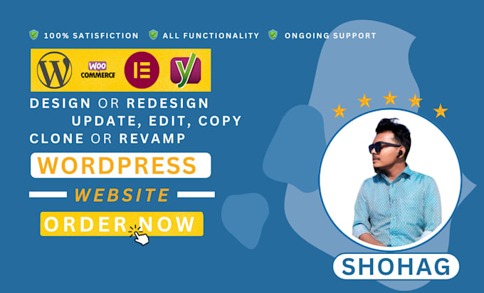 Gig Preview - Design, redesign, update, edit, copy clone or revamp wordpress website