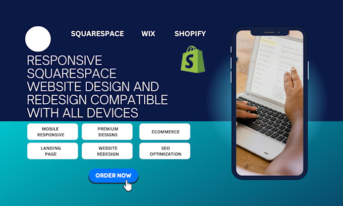 Gig Preview - Design a squarespace website, shopify website, squarespace design or redesign