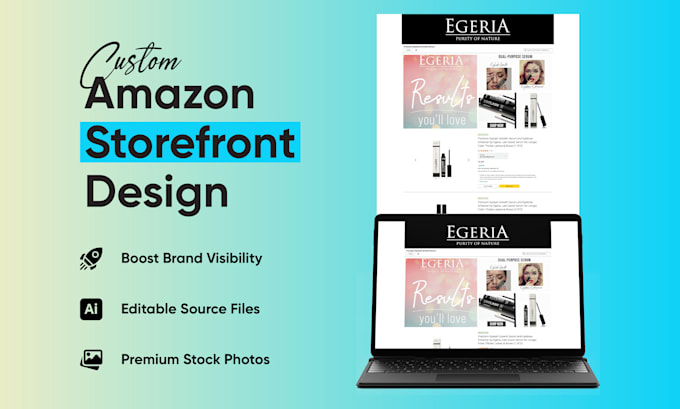 Gig Preview - Our agency will design professional amazon storefront, amazon store setup with custom banners