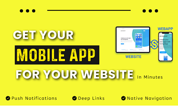 Gig Preview - Convert website to mobile app, android and IOS app, website to app development