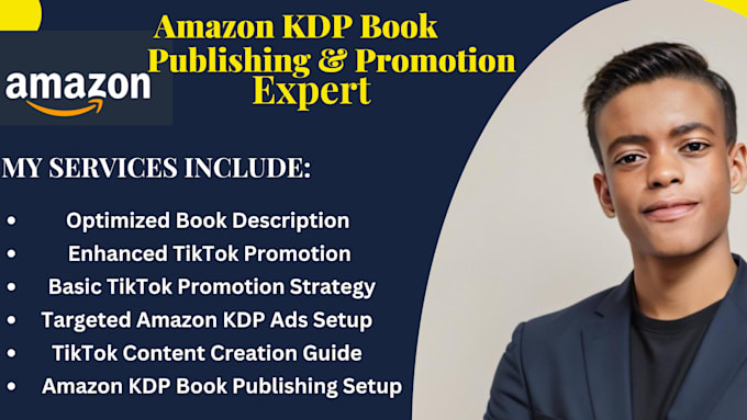 Gig Preview - Do amazon KDP book publishing tikok promotion amazon KDP book promotion ads