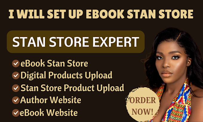 Gig Preview - Set up ebook stan store,stan store product upload, author website, ebook website