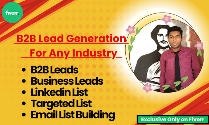 Gig Preview - Provide b2b lead generation and develop email list for any industry